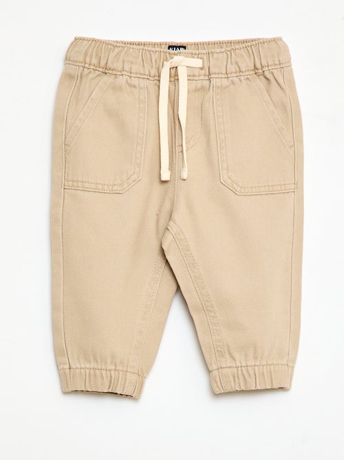 Pantaloni tinta unita taglio relaxed fit - Kiabi