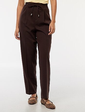 Pantalone tipo jogger tinta unita