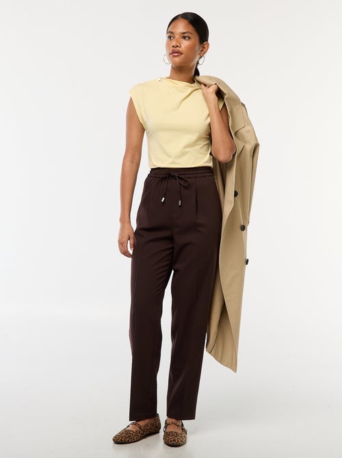 Pantaloni tipo jogger tinta unita - Kiabi
