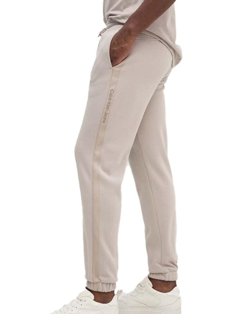 Pantaloni Tuta Donna Calvin Klein Jeans con Logo a Nastro Beige - Kiabi