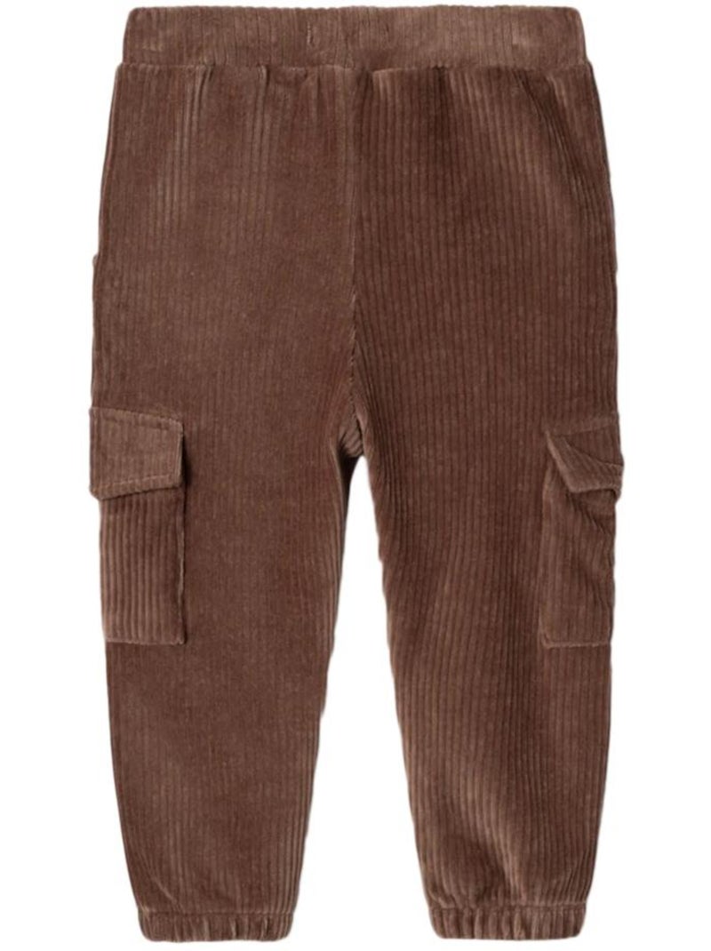 Pantaloni Tuta per Bambino Name It Marrone cappuccino - Kiabi