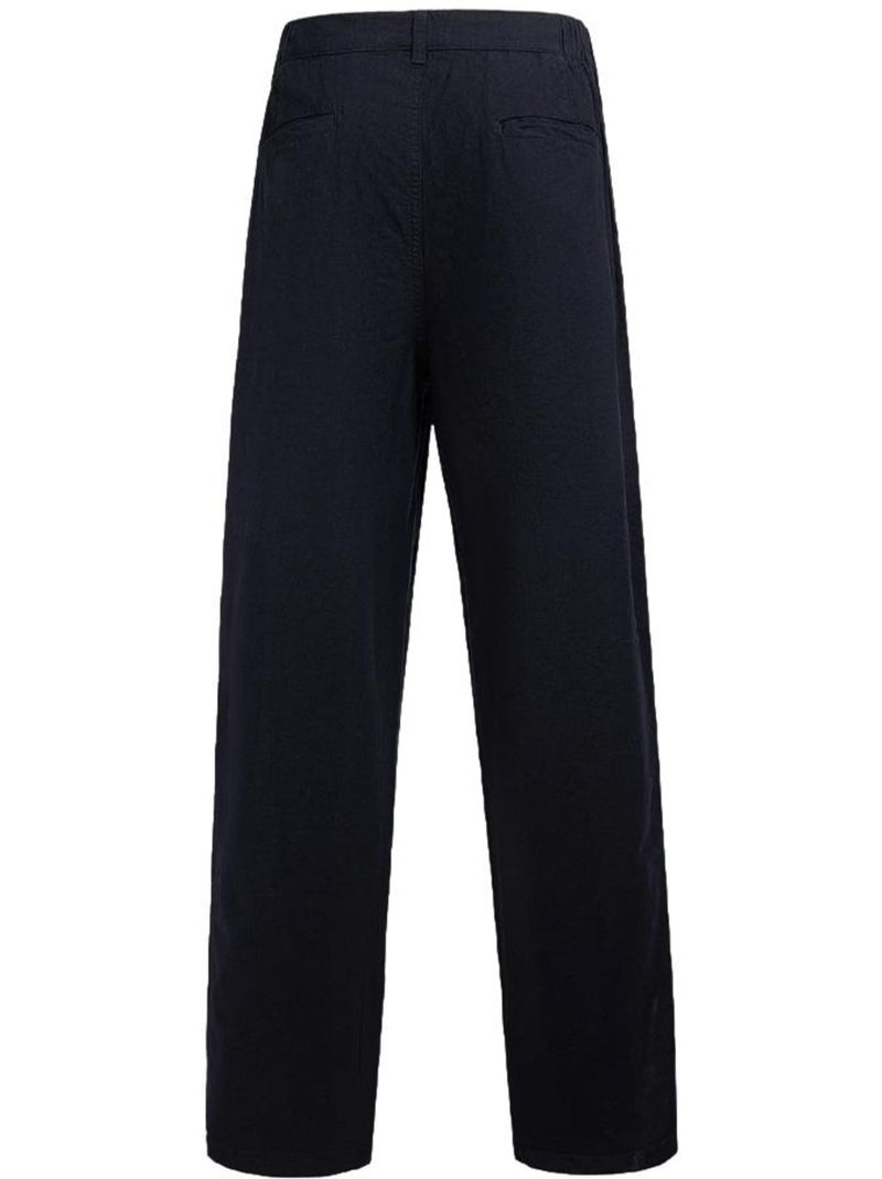 Pantaloni uomo teddy smith in lino fluido Blu marino - Kiabi