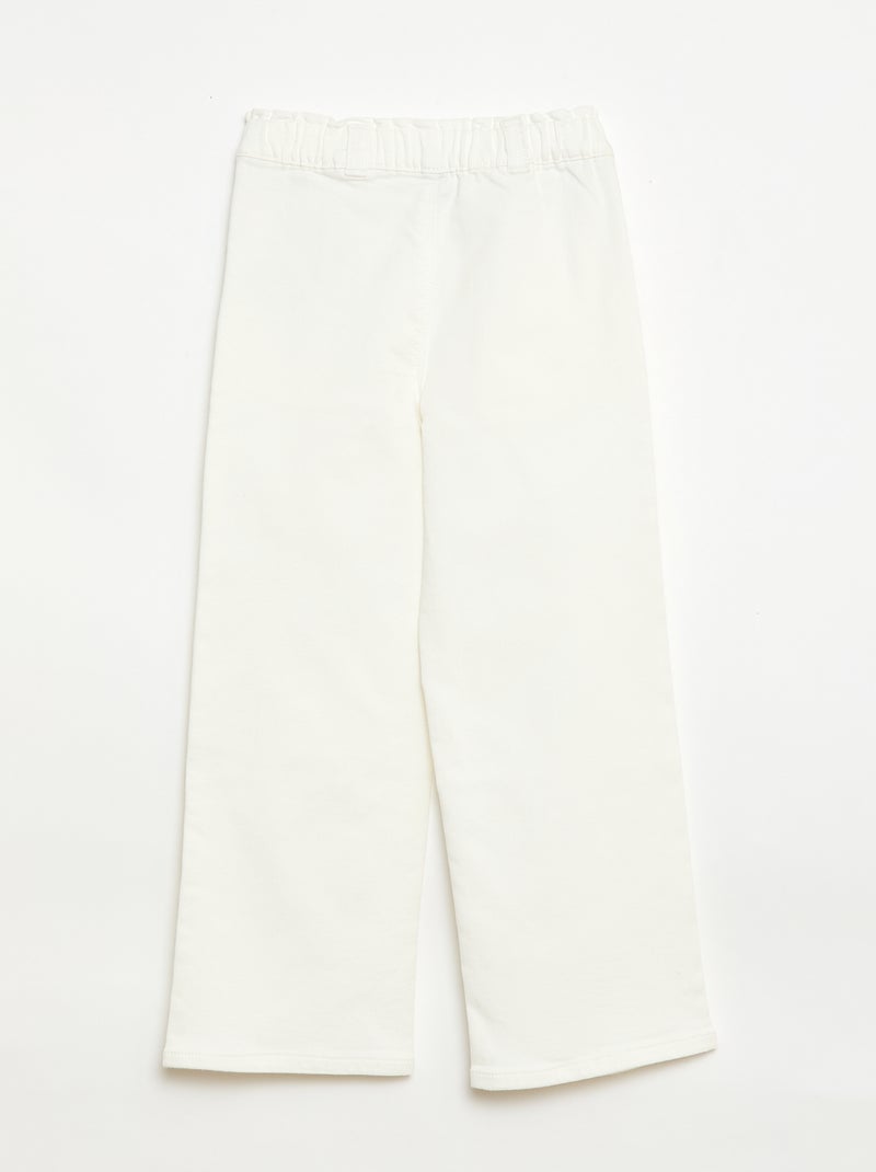 Pantaloni wide leg - collezione "facile da indossare" Bianco - Kiabi