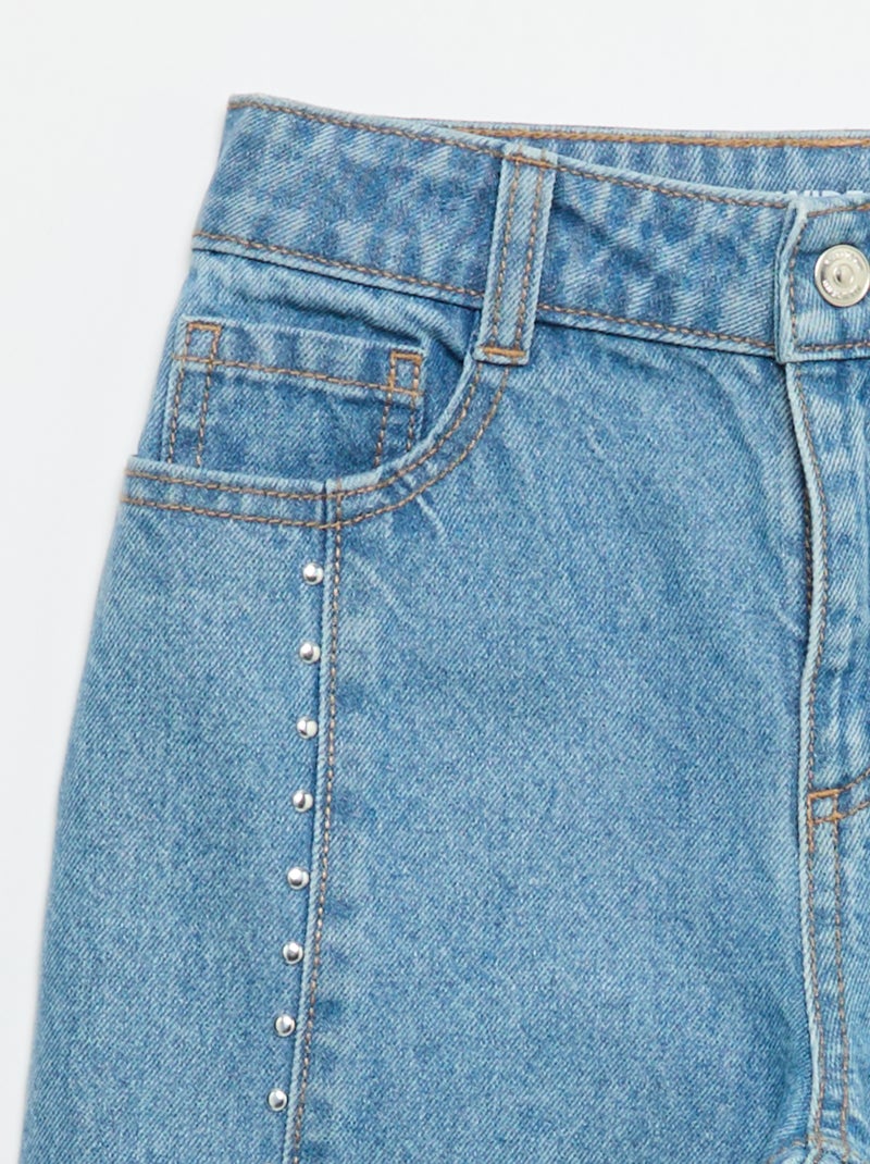 Pantaloni wide leg / a gamba larga con borchie fantasiose Blu - Kiabi