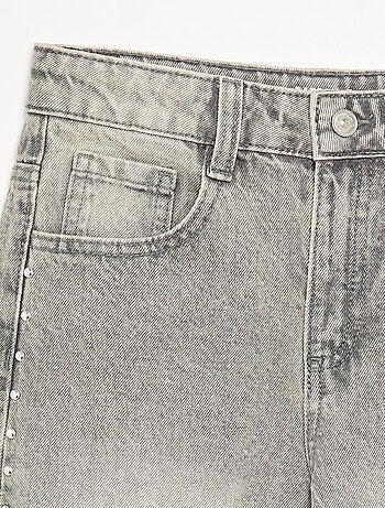 Pantaloni wide leg / a gamba larga con borchie fantasiose