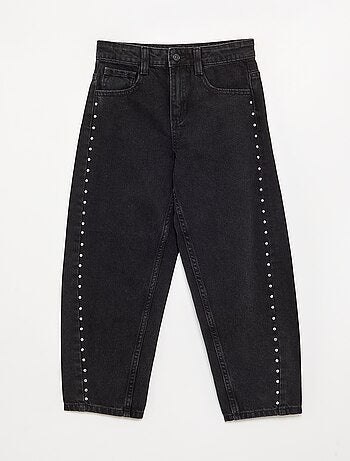 Pantaloni wide leg / a gamba larga con borchie fantasiose