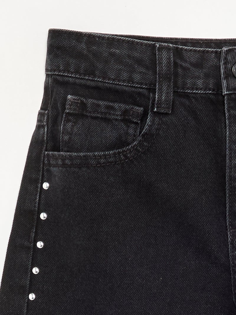 Pantaloni wide leg / a gamba larga con borchie fantasiose Nero - Kiabi