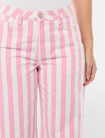 Pantaloni wide leg a righe