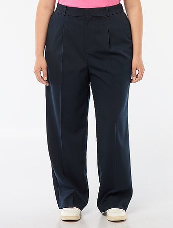 Pantaloni wide leg a vita alta