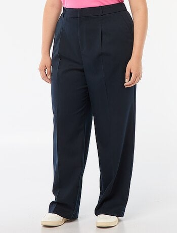 Pantaloni wide leg a vita alta