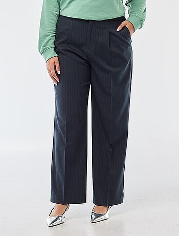 Pantaloni wide leg a vita alta