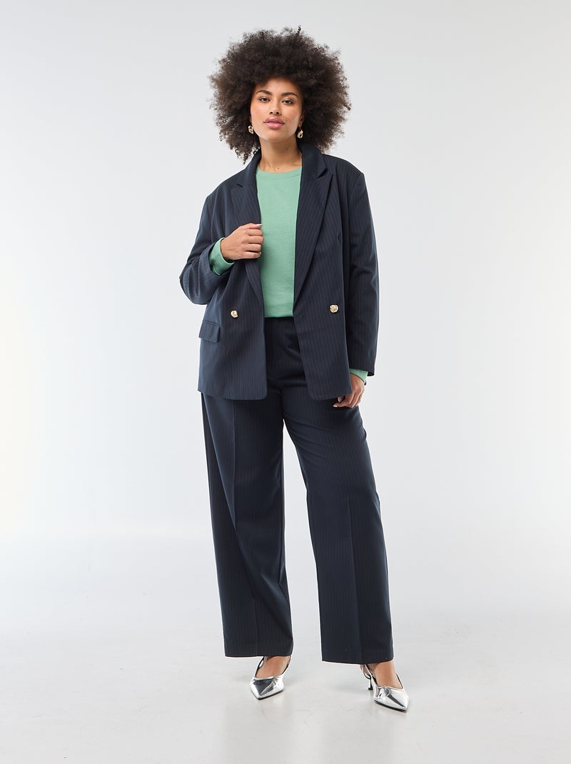 Pantaloni sartoriali a vita alta e taglio ampio / wide leg - Viola