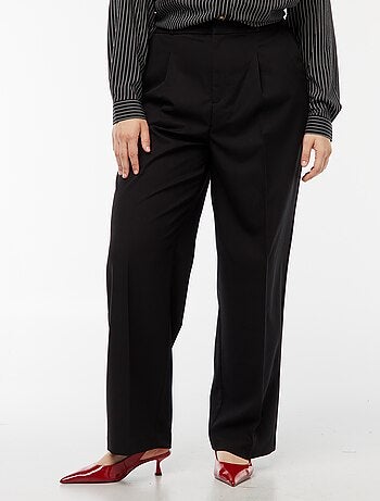 Pantaloni wide leg a vita alta