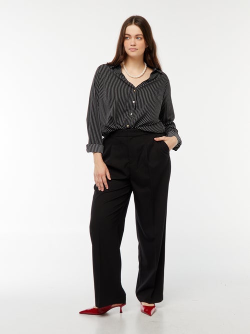 Pantaloni wide leg a vita alta - Kiabi