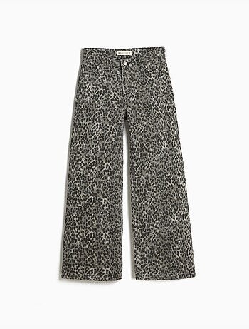 Pantaloni wide leg animalier, MO Fashion