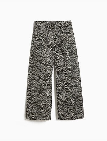 Pantaloni wide leg animalier, MO Fashion