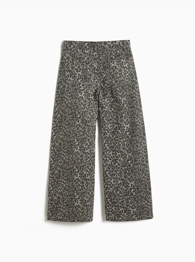 Pantaloni wide leg animalier, MO Fashion Grigio - Kiabi