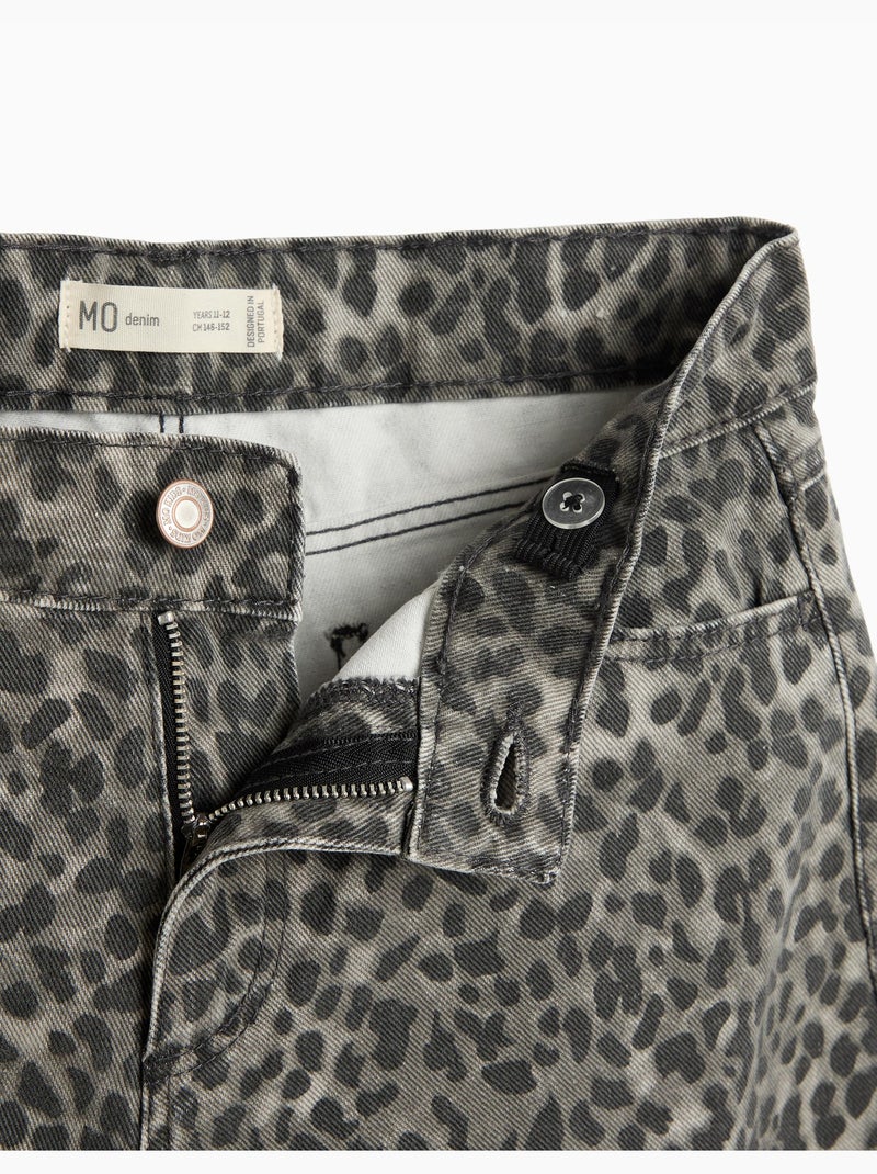 Pantaloni wide leg animalier, MO Fashion Grigio - Kiabi