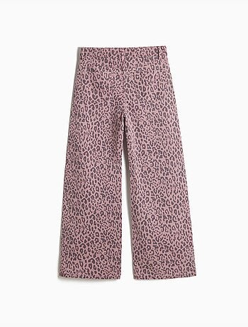 Pantaloni wide leg animalier, MO Fashion