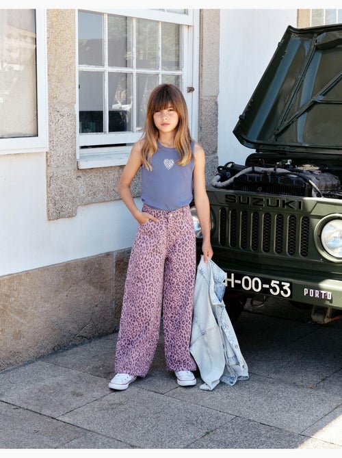 Pantaloni wide leg animalier, MO Fashion - Kiabi Pantaloni wide leg animalier, MO Fashion - Kiabi
