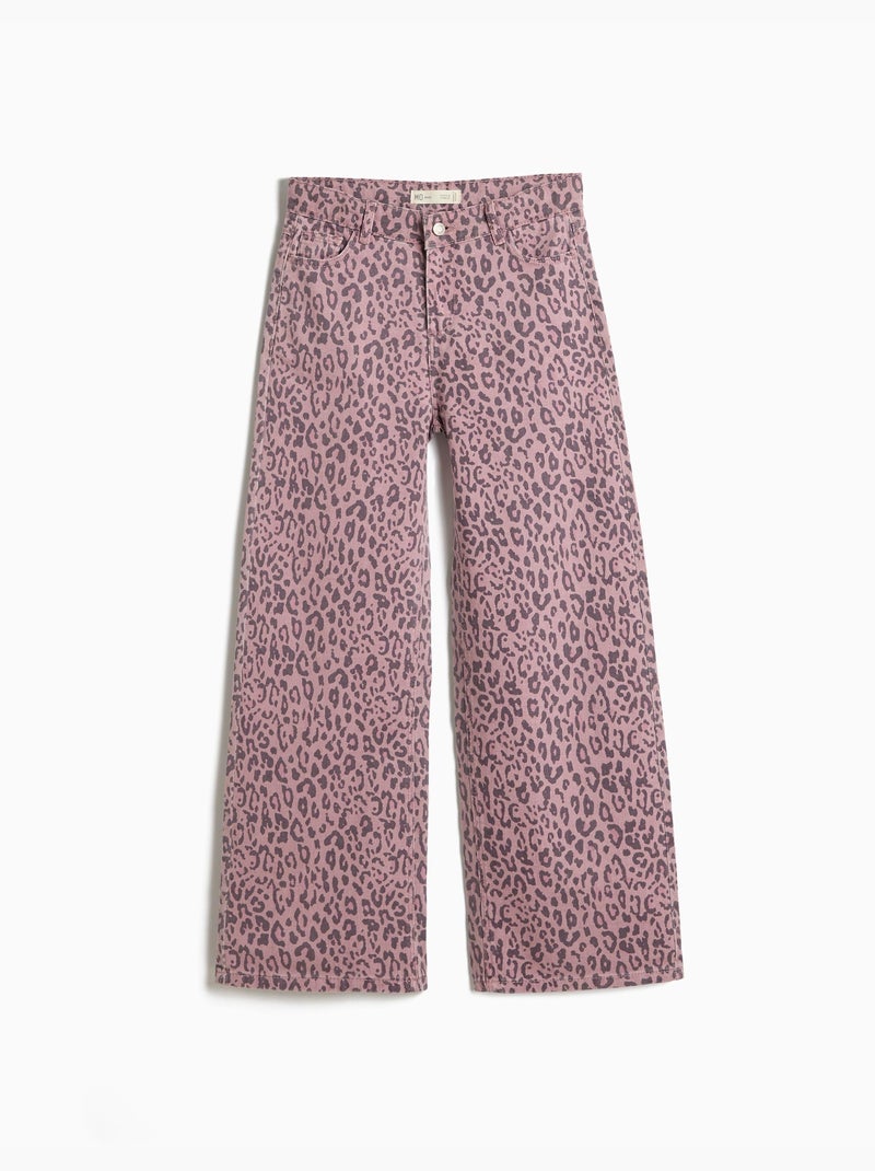 Pantaloni wide leg animalier, MO Fashion Malva lilla - Kiabi