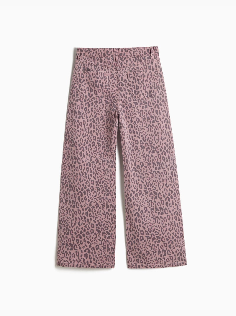 Pantaloni wide leg animalier, MO Fashion Malva lilla - Kiabi
