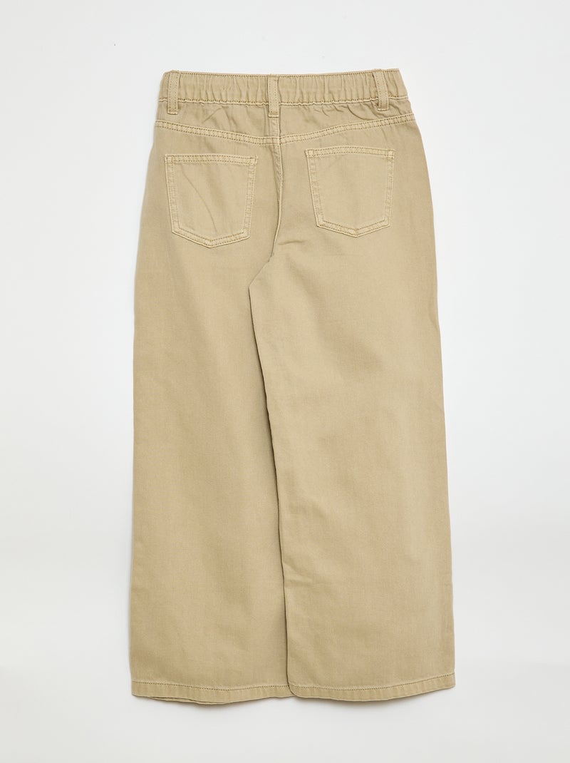 Pantaloni wide leg Beige - Kiabi
