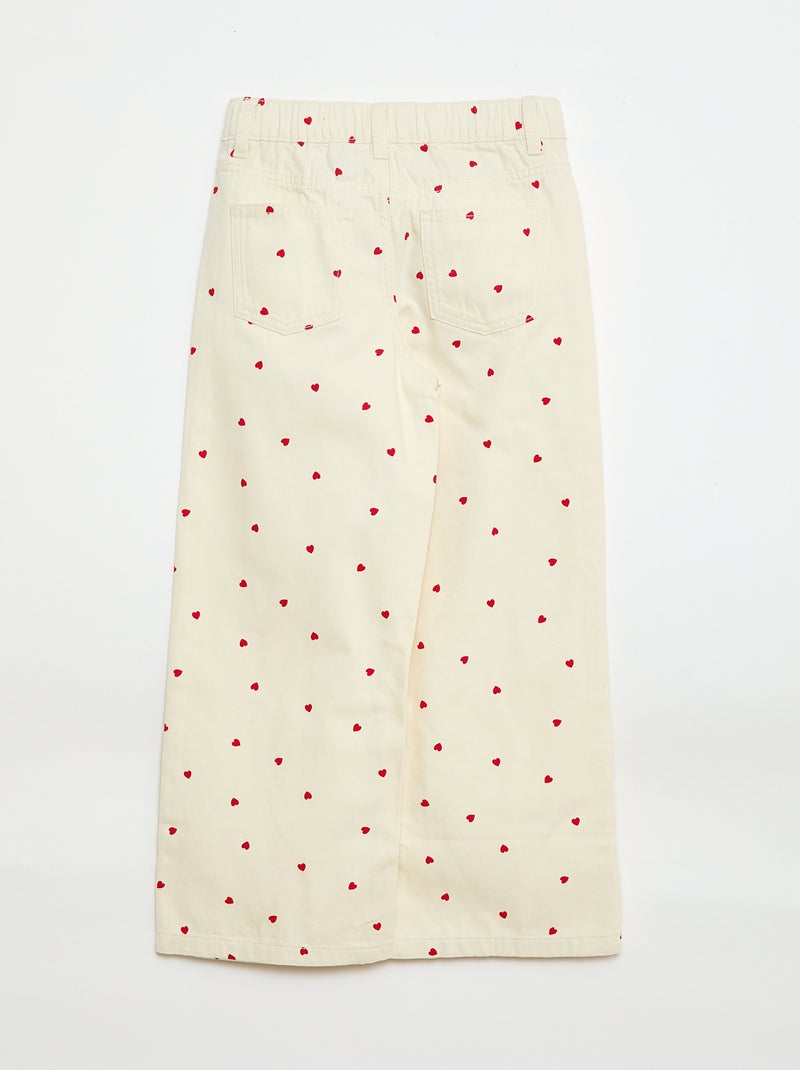 Pantaloni wide leg Bianco - Kiabi