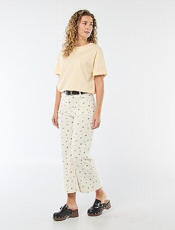 Pantaloni wide leg colorati