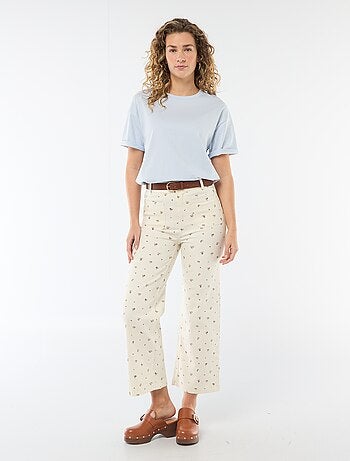 Pantaloni wide leg colorati