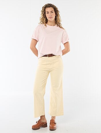 Pantaloni wide leg colorati
