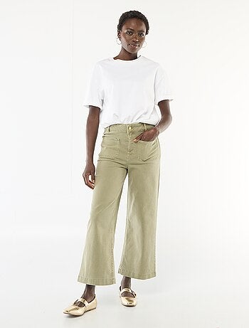 Pantaloni wide leg colorati