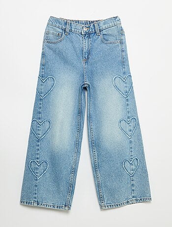Pantaloni wide leg con ricami