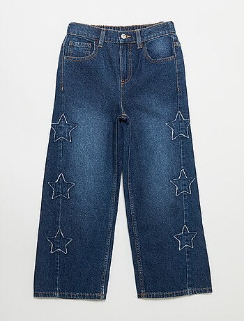 Pantaloni wide leg con ricami