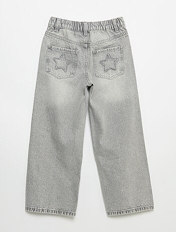 Pantaloni wide leg con ricami