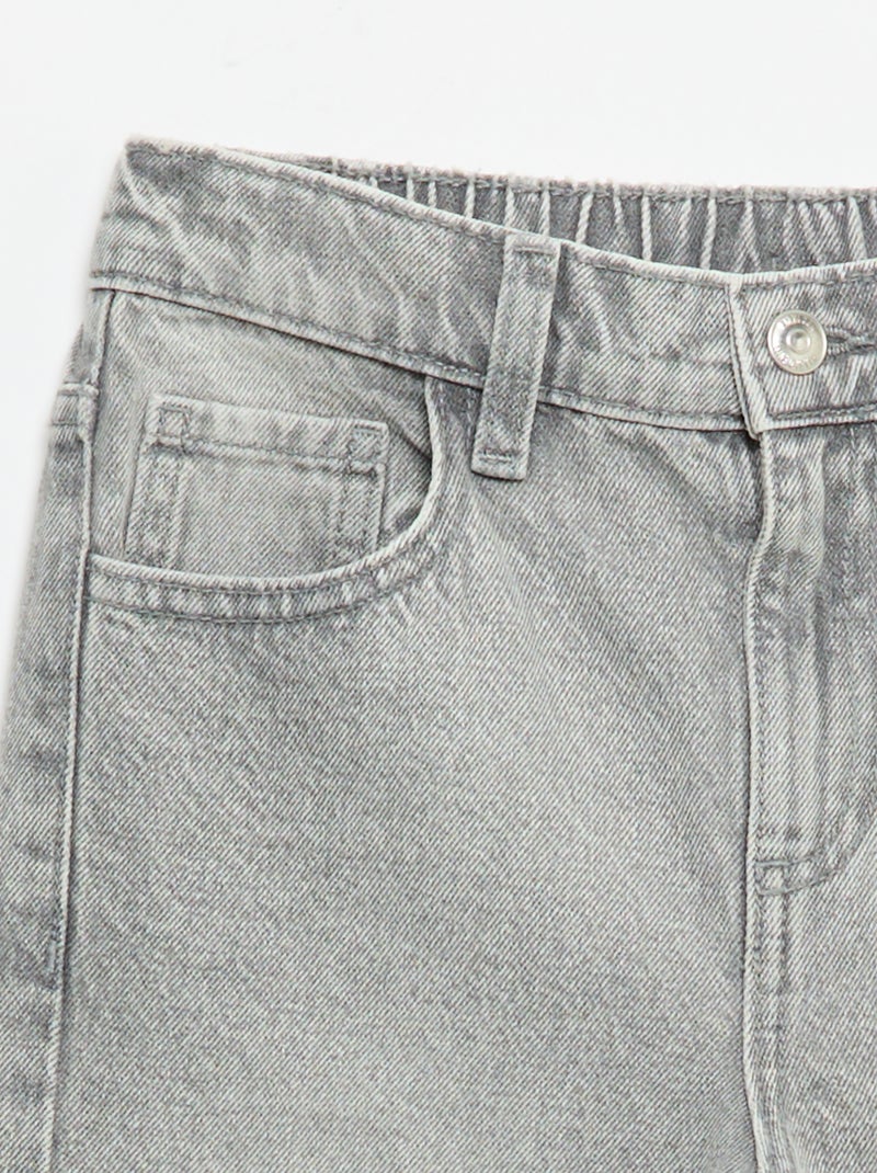 Pantaloni wide leg con ricami Grigio - Kiabi