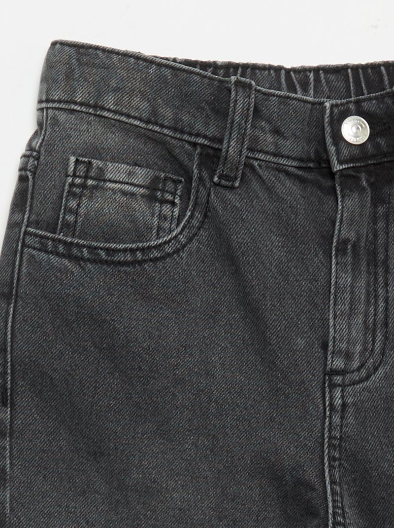 Pantaloni wide leg con ricami Grigio - Kiabi