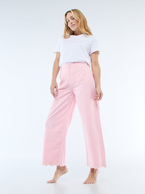 Pantaloni wide leg con tasche applicate - Kiabi