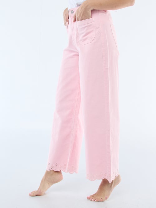 Pantaloni wide leg con tasche applicate - Kiabi