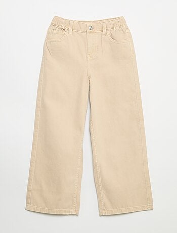 Pantaloni wide leg con vita regolabile
