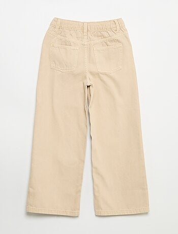 Pantaloni wide leg con vita regolabile