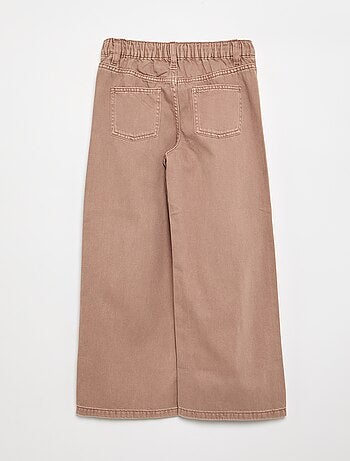 Pantaloni wide leg con vita regolabile