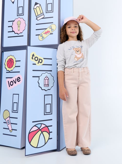 Pantaloni wide leg con vita regolabile - Kiabi Pantaloni wide leg con vita regolabile - Kiabi