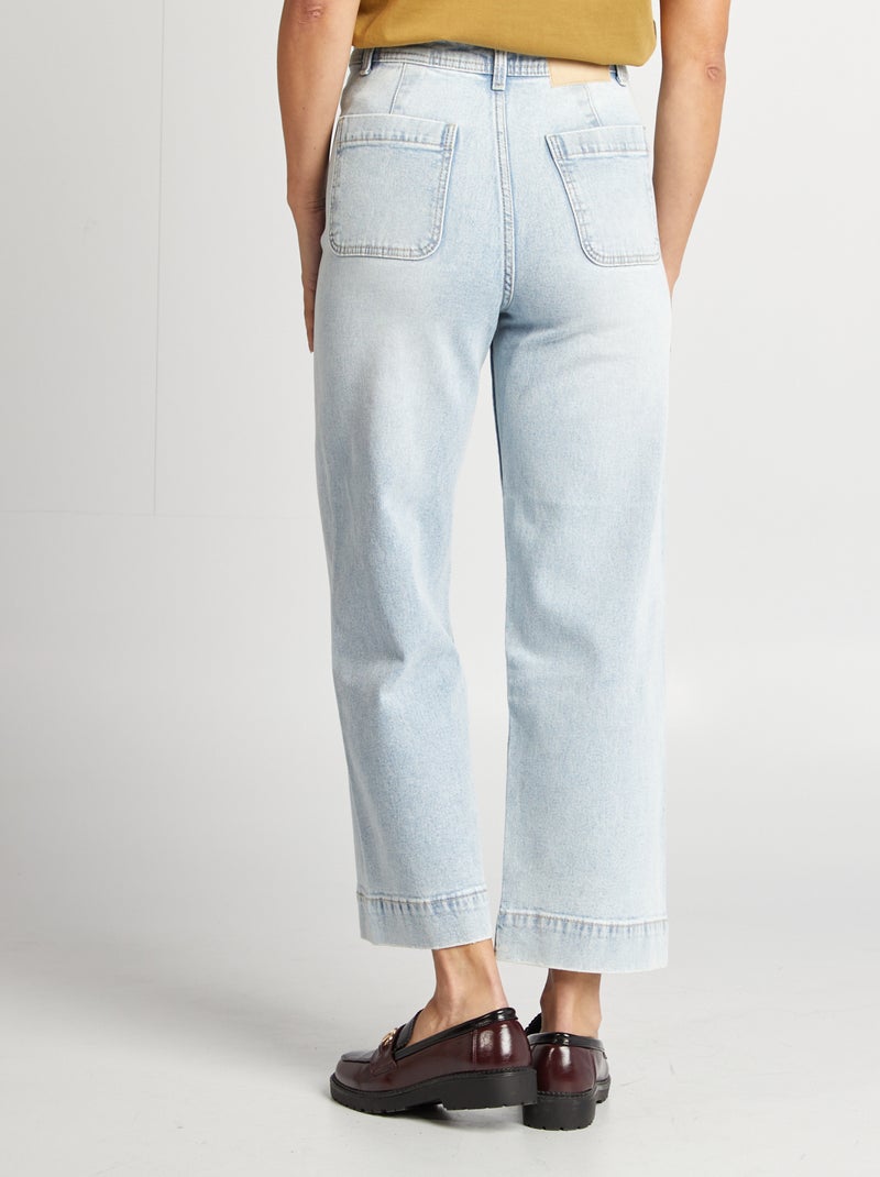 Pantaloni wide leg cropped BLU - Kiabi