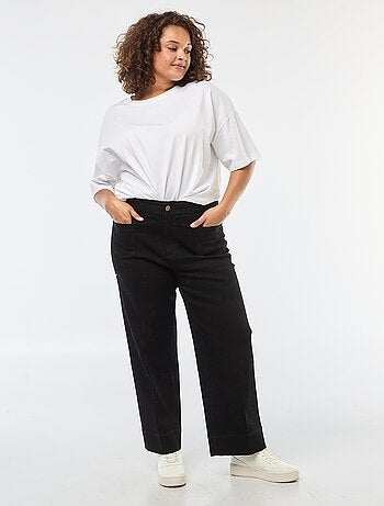 Pantaloni wide leg cropped