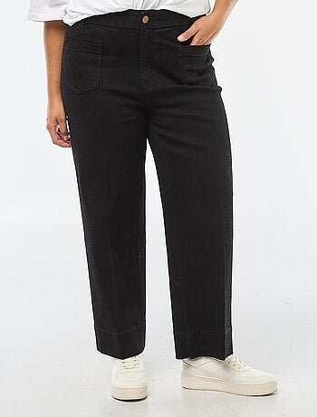 Pantaloni wide leg cropped