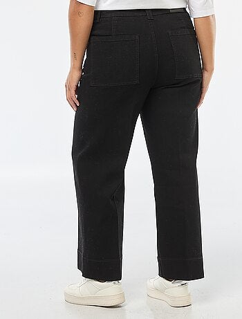 Pantaloni wide leg cropped