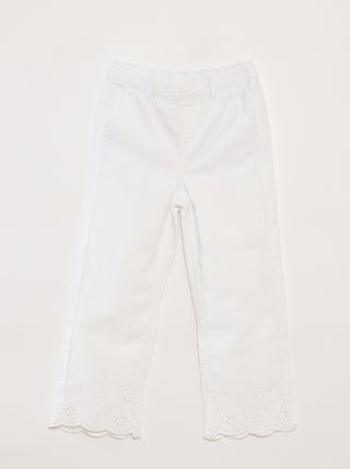 Pantaloni wide leg Finiture ricamato