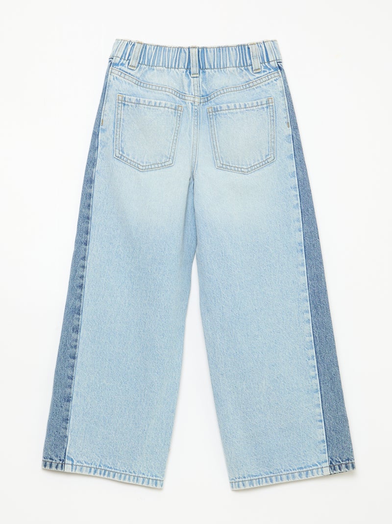 Pantaloni wide leg fit / taglio ampio bicolore Blu - Kiabi