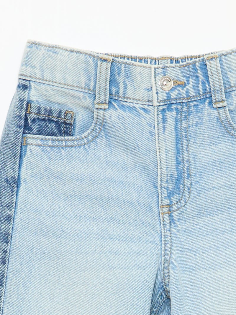 Pantaloni wide leg fit / taglio ampio bicolore Blu - Kiabi